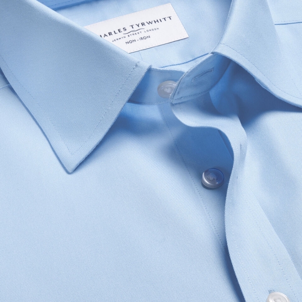 Charles Tyrwhitt Non Iron Extra Slim Fit Shirt - Light Blue - 17.5/35